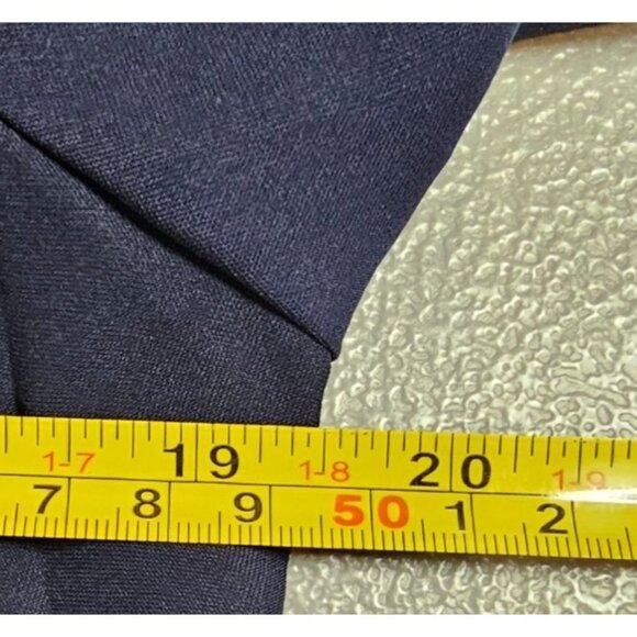 Banana Republic‎ Womens S Navy Long Sleeve Silky Tailored Preppy Button Up Shirt - Picture 7 of 13